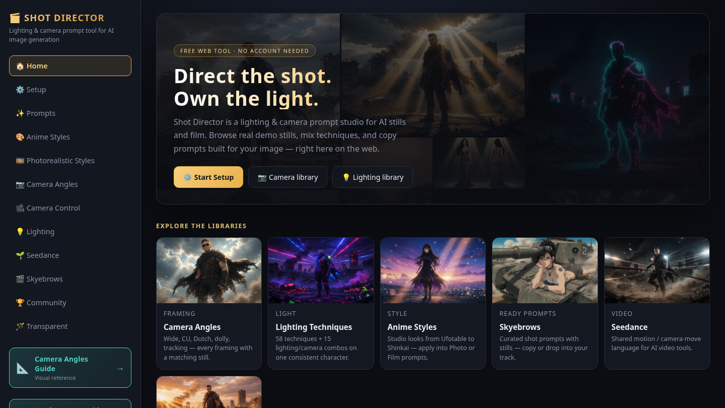 MusicSatire's Shot Director tool screenshot